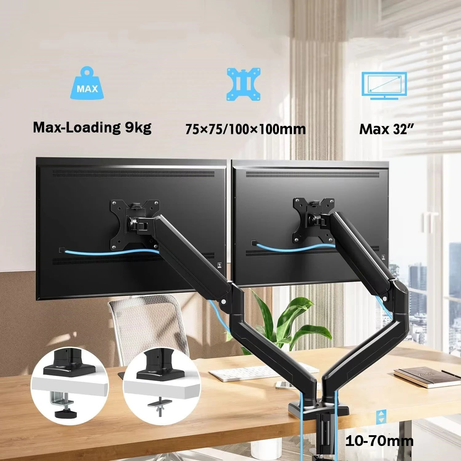 LevaDesk DualArc Dual Monitor Mount