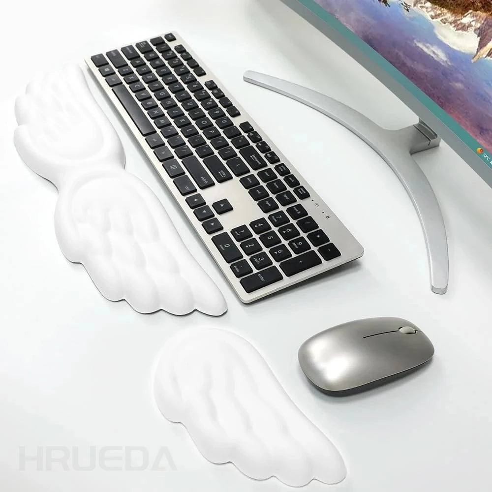 LevaDesk WingRest Memory Foam Wrist Set