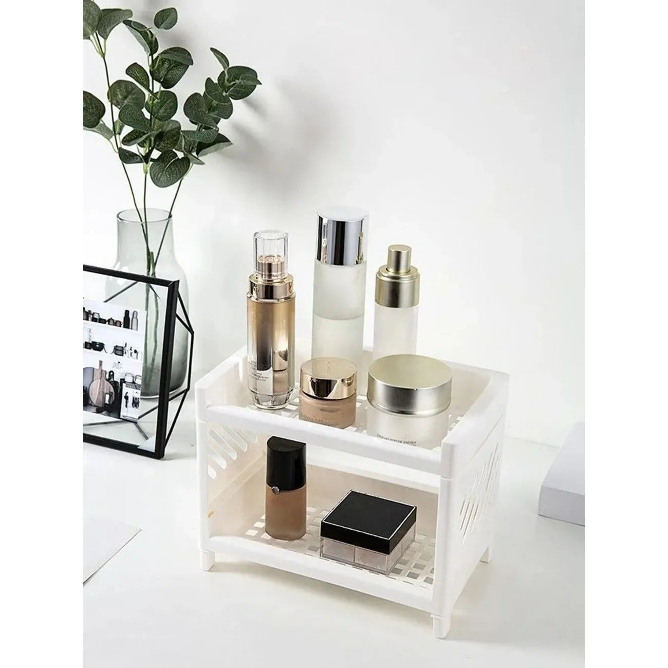 LevaDesk DuoDeck Double-Shelf Storage Rack