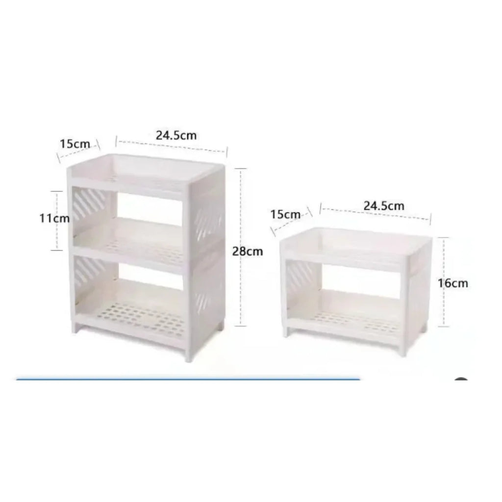 LevaDesk DuoDeck Double-Shelf Storage Rack